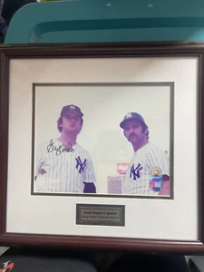 Graig Nettles Signed Picture.. Yankee Great Captains 2 Pins Included - Picture 1 of 6