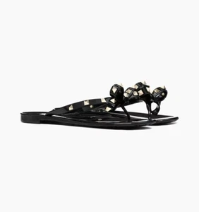 Valentino Garavani Rockstud PVC Flat Thong Sandals Size US9-10 EU40 Rocking Cool - Picture 1 of 8