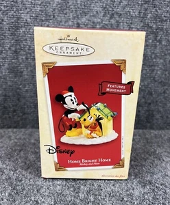 Hallmark Andenken Ornament Disney "HOME BRIGHT HOME" Mickey und Pluto 2003 - Bild 1 von 10