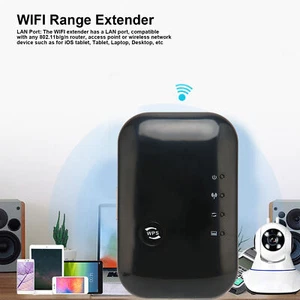 WIFI Extender 360° Wireless Coverage 300Mbp 2.4Ghz LAN Port 2 Modes Plug Design - Picture 1 of 24