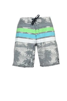 NUEVO CON ETIQUETAS Quiksilver 'Jayolio' Gris Claro Hawaiano Board Shorts Boardshorts 38 $60 Foto 1 de 4
