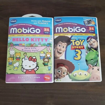 NEW Vtech MobiGo Hello Kitty Toy Story 3 Touch Learning System Software Games - Image 1 of 4