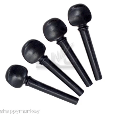 Cuatro clavijas de ébano para violín 4/4 NO pretaladradas (un juego de 4) Foto 1 de 2