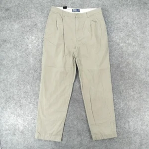 Polo Ralph Lauren Pantaloni Uomo 34x34 Chino Pieghe Beige Dritto Casual - Foto 1 di 16