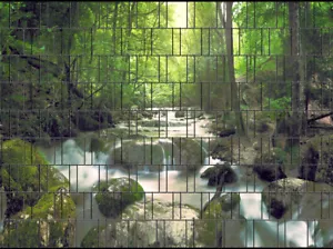 Wasserfall - Bedruckter Zaun Sichtschutzstreifen - Bild 1 von 5