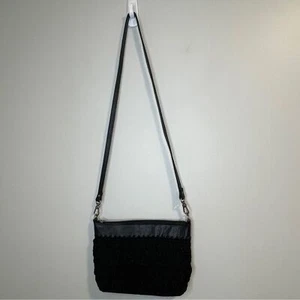 The Sak Black Leather Crossbody Bag with Adjustable Strap - Picture 1 of 7