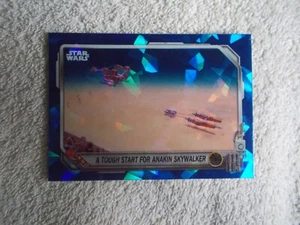 Star Wars: Chrome Sapphire 24 "TOUGH START FOR ANAKIN" #PR-4 Trading Card BLUE - Picture 1 of 2
