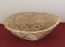 Rare Vintage,Artisan Design,Lacey,woven Natural Reeds,hand Woven, 