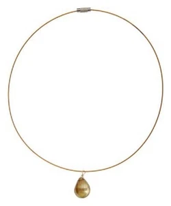 Handmade Fun citrine bronze beach choker - Picture 1 of 8