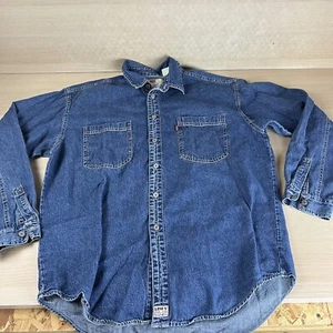 Large Men's Levis Jean Jacket Red Tab 100% Cotton - Picture 1 of 15