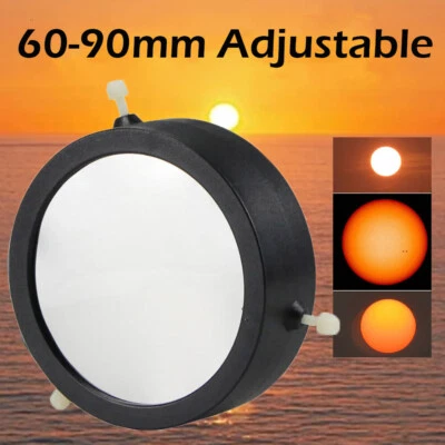 Solar Filter Sun Film Telescope Accessories for Sun Observing 60-90mm Adjustable - Image 1 of 4