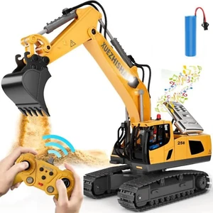 RC Bagger Metall Spielzeug Maschine Baustelle Innen Außen - Bild 1 von 7