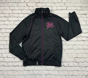 LRG Lifted Research Group Track Jacket Men’s XL Black Purple Full Zip Hoodie - Picture 1 of 23
