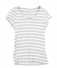 NEXT Womens Multicoloured Striped Cotton Basic T-Shirt Size 12 V-Neck