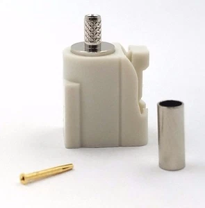 10pcs Auto Fakra Connector Straight Jack Crimp RG174 White Code B - Picture 1 of 9