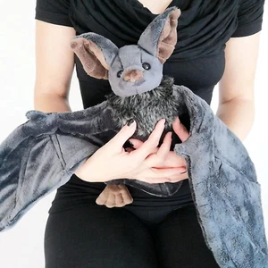 12" Large Bat Plush Toys, Creepy Goth Bat Stuffed Animal Lifelike Bats Plushie D - Picture 1 of 12