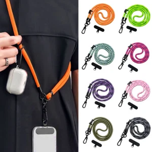 Cordon de téléphone portable longueur réglable sangle de cou bandoulière lanière anti-perte i - Photo 1 sur 40
