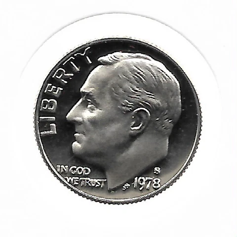 Rare Old US Roosevelt Dime 1978-S Gem Proof Cameo DCAM Collection Coin LOT:K83 Cover