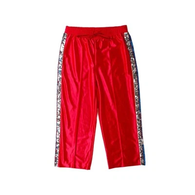 Genuine Gucci Sweatpants Sequins Red Women Pants in sz. S - Image 1 of 4
