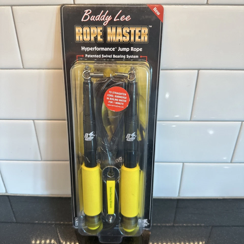 Rope Master Yellow Black Original Ball Bearing Jump Rope, 9” HD Plastic Handle - Image 1 of 4