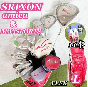 Srixon Amica Women's Golf Set 11 Pieces Shoes 24.5cm Used - Picture 1 of 13