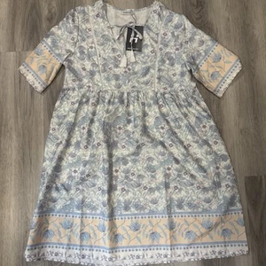 Hawalili Damenkleid groß blau Blumenmuster neu mit Etikett - Bild 1 von 6