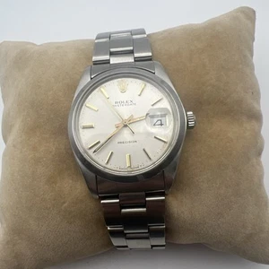 Rolex Oysterdate Precision Ref 6694 Stainless Steel Gold Markers Gents Watch - Picture 1 of 24