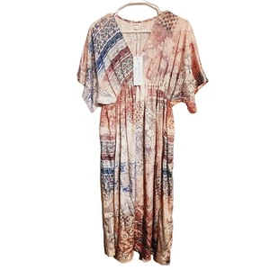 Love Kyla Blair Polysilk BOHO Chic Lightweight Midi Dress Size Small NEW - Picture 1 of 9