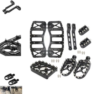 For Harley Road Glide Softail MX Foot Peg Floorboards Shifter Peg Brake Pedal BK - Picture 1 of 15