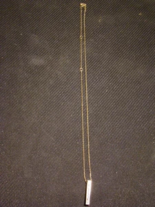 14 Karat Gold Anhänger Rechteck Form Hoffnung Glaube Gesegnet Glaube 18 Zoll Kette - Bild 1 von 7