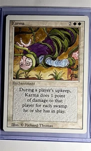 1994 MTG Magic The Gathering 3ED Revised Vintage Karma - Picture 1 of 1