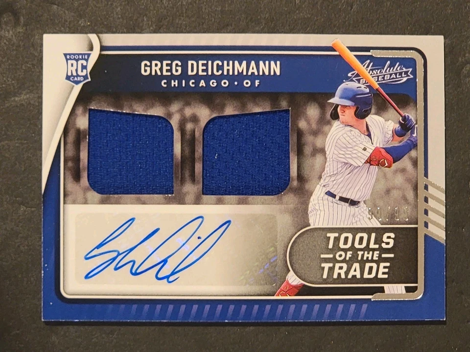 2022 Panini Absolute Baseball Greg Deichmann RC Dual Patch Auto /99 #TT2S-GD - Image 1 of 2
