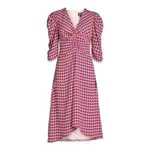 Vestido para mujer pata de gallo acanalado redondo manga 3/4 S (4-6) - Imagen 1 de 7
