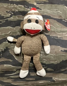 Ty Beanie Babys 8,5 Zoll Socken der Socke Affe Sitzsack Plüsch 2010 mit Etikett 2010 - Bild 1 von 4