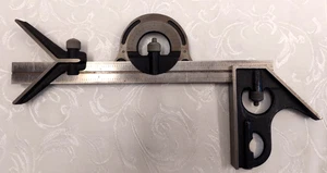 Vintage Sears Craftsman USA  12” Combination Square Protractor CNTR HD 4 Pc - Picture 1 of 8