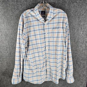 Johnnie O Button Down Hemd Herren Gr. XL blau orange kariert Prep Formance - Bild 1 von 6