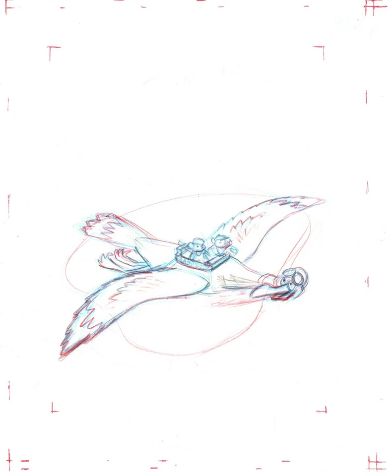 The Rescuers Walt Disney Page Illustration Drawing by Pete Alvarado COVER - Image 1 of 1