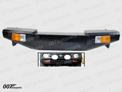 Parachoques delantero para Suzuki Samurai 1986-95 pintado acero negro + juego de luces giratorias Foto 1 de 4