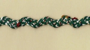5 Yards 1/4" Loden, Multicolor Ric Rac Trim 27117L - Picture 1 of 2