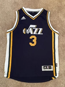 UTAH JAZZ #3 BURKE NBA Blue BASKETBALL JERSEY ADIDAS Youth Large 14-16 - Picture 1 of 4