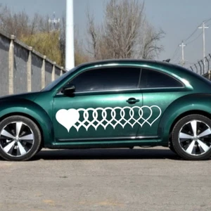 Pegatina de coche contorno corazón a corazón 59"" para Beetle MINI calcomanía lateral de vinilo ZC1530 - Imagen 1 de 5