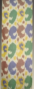 11 Yard HAND MADE UZBEK Natural SILK IKAT ADRAS FABRIC # 7826 - Picture 1 of 4