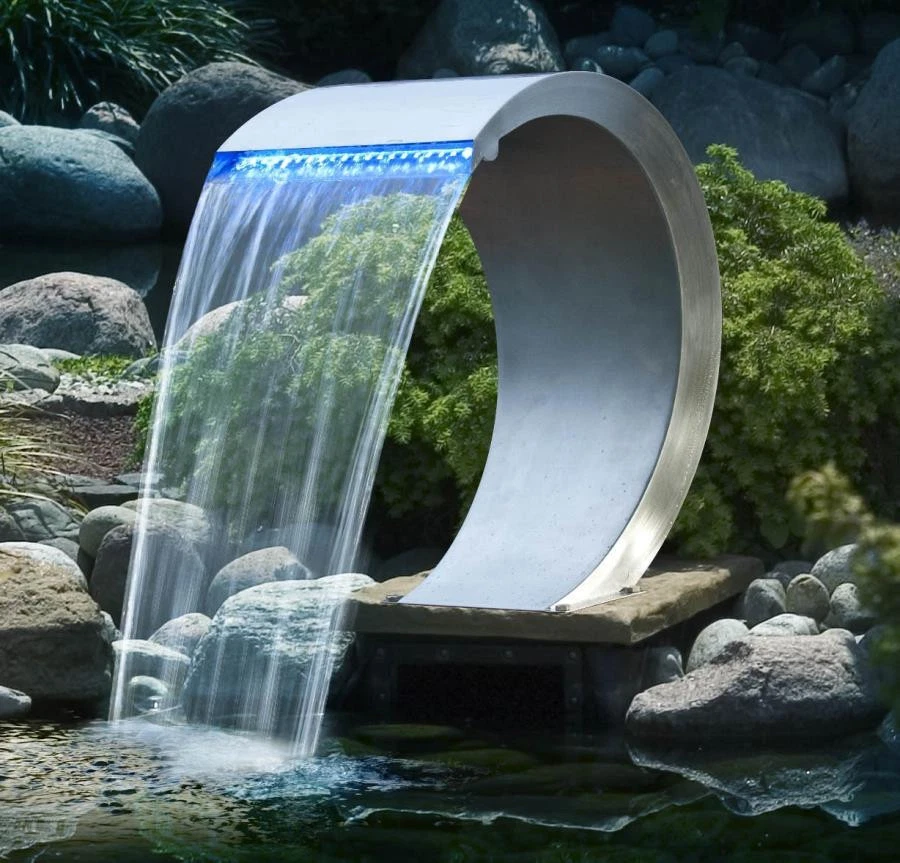 Ubbink Edelstahlwasserfall Mamba mit LED mit Anschluss, NEUWARE - Bild 1 von 1