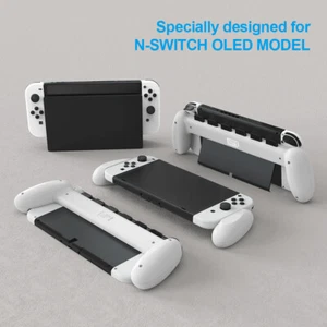 Hand Grip Stand For Nintendo Switch OLED Hard ABS Holder Game Cards Storage Slot - Picture 1 of 9
