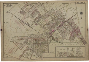 1915 G.W. BROMLEY BALTIMORE COUNTY, MARYLAND JOCKEY CLUB RACE TRACK ATLAS MAP - Picture 1 of 2