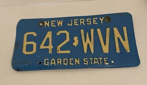 NEW JERSEY Authentic License Plate GARDEN STATE PLATE # 642-WVN - Picture 1 of 2