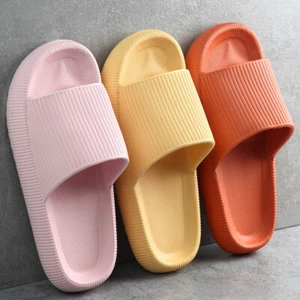 Women Men Foot Massage Soft Slippers Thick Sole Non-Slip Pillow Unisex Sandals W - Picture 1 of 16
