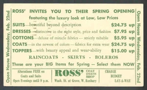 1950 Mass Ross Womens Suits $24.75 Dresses $7.95 & More - Bild 1 von 1