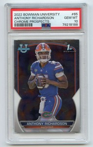 2022 Bowman Chrome University #65 ANTHONY RICHARDSON PSA 10 188 Florida Gators 