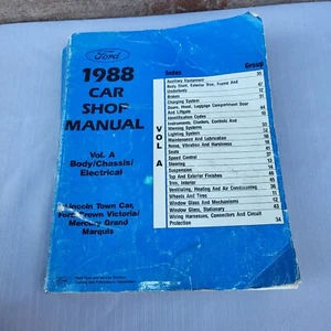 Ford 1988 Car Shop Manual Vol. A Body/Chassis/Electrical Lincoln Town Crown Vic - Picture 1 of 5